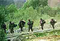 Soldiers walking towards Kargil