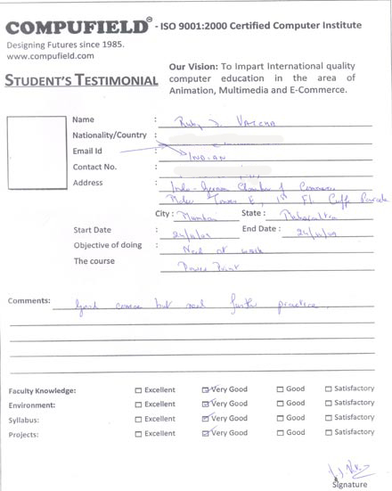 Compufield computer institute course in power point  student review